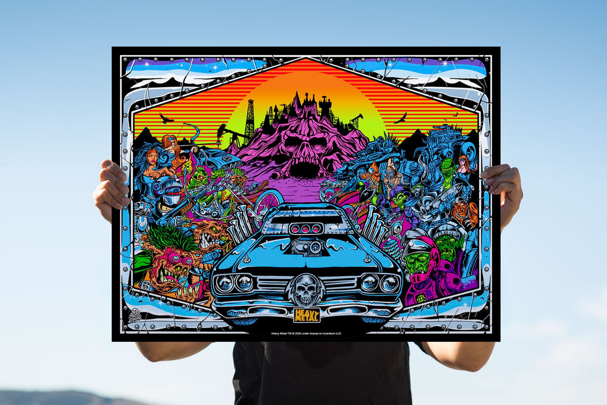 Heavy Metal ‘Burning Chrome’ (Art Print)