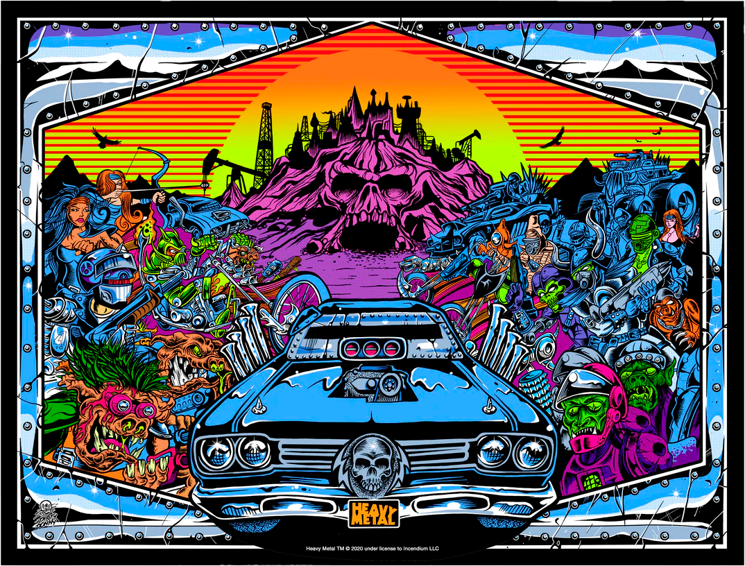 Heavy Metal ‘Burning Chrome’ (Art Print)
