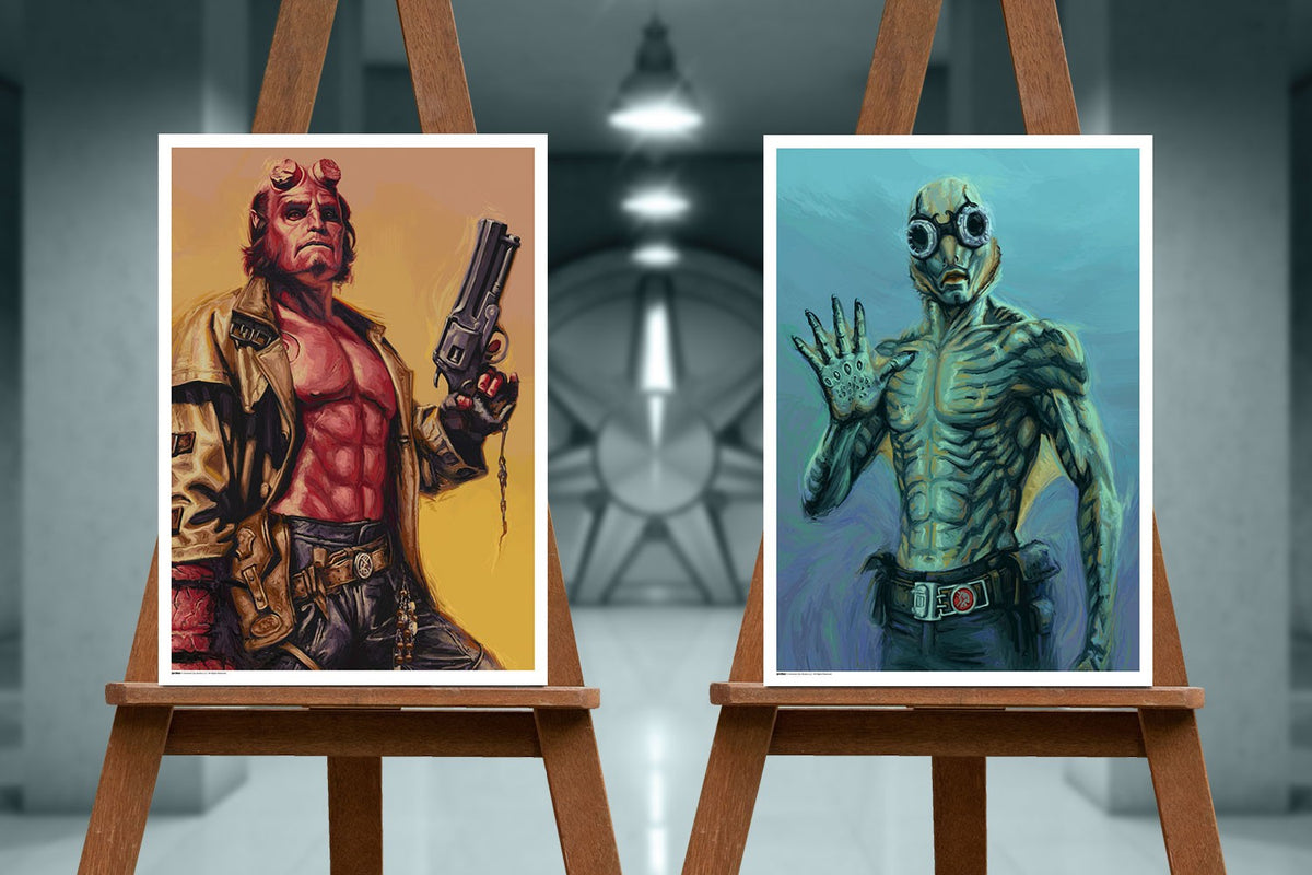 Hellboy II: The Golden Army Portrait Set Hellboy Abe Sapian (Art Print)