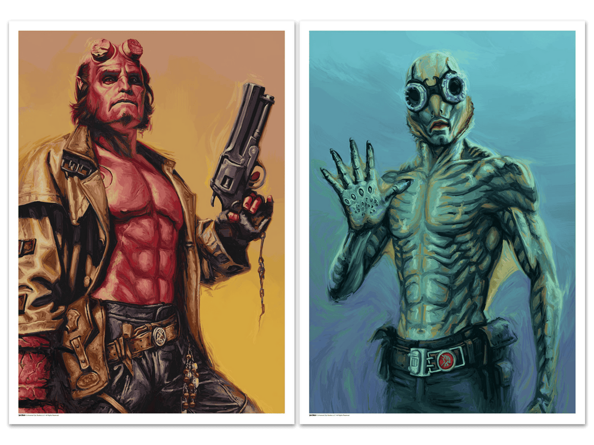 Hellboy II: The Golden Army Portrait Set Hellboy Abe Sapian (Art Print)