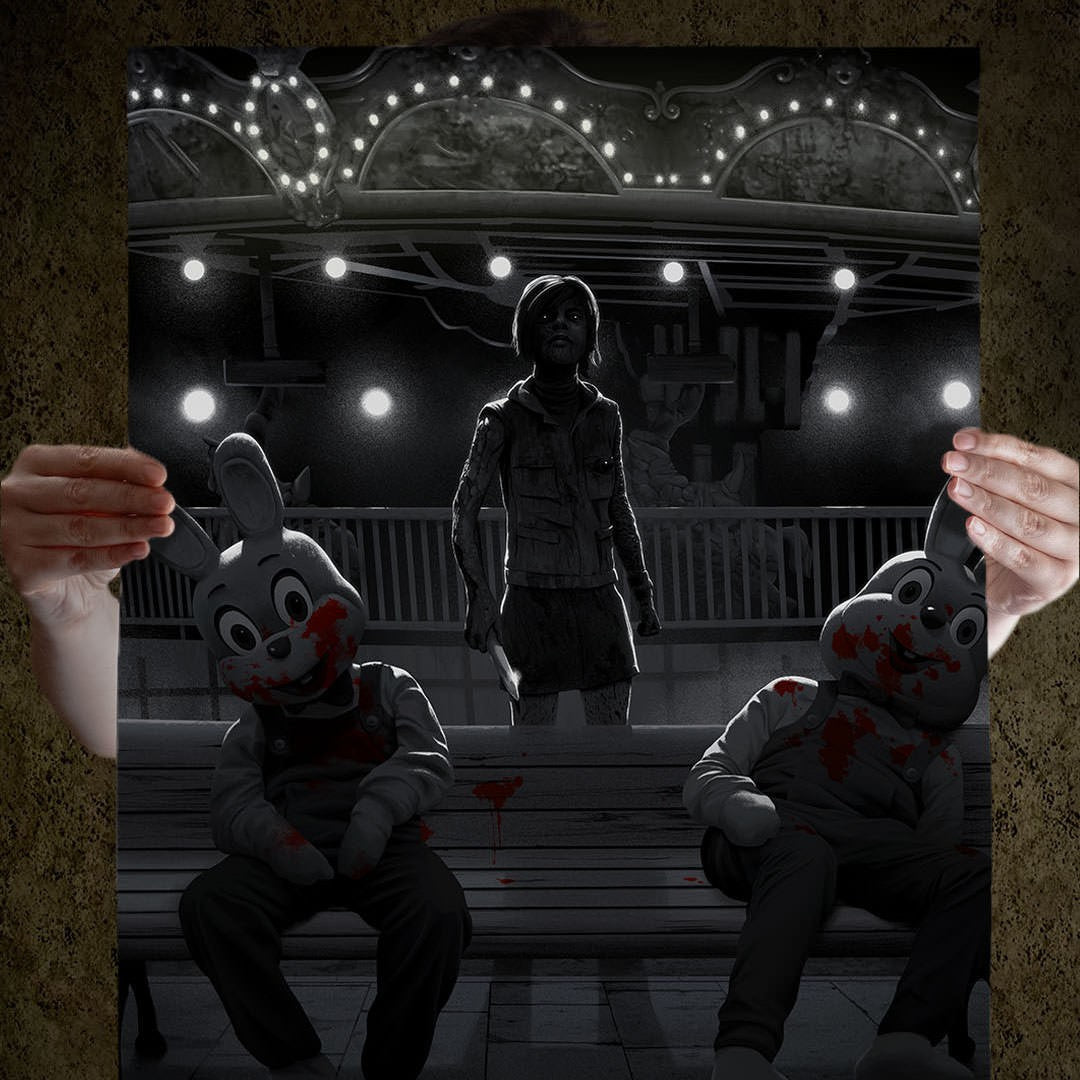 Silent Hill 3 (Mono Edition) Heather Mason (Art Print)