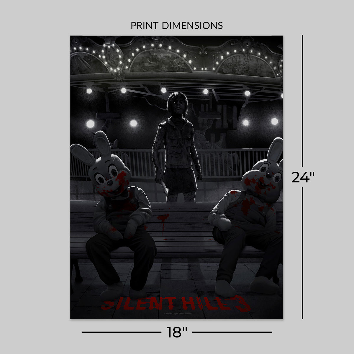 Silent Hill 3 (Mono Edition) Heather Mason (Art Print)