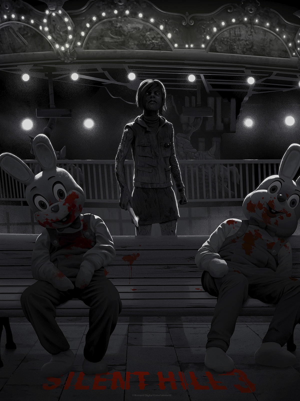 Silent Hill 3 (Mono Edition) Heather Mason (Art Print)