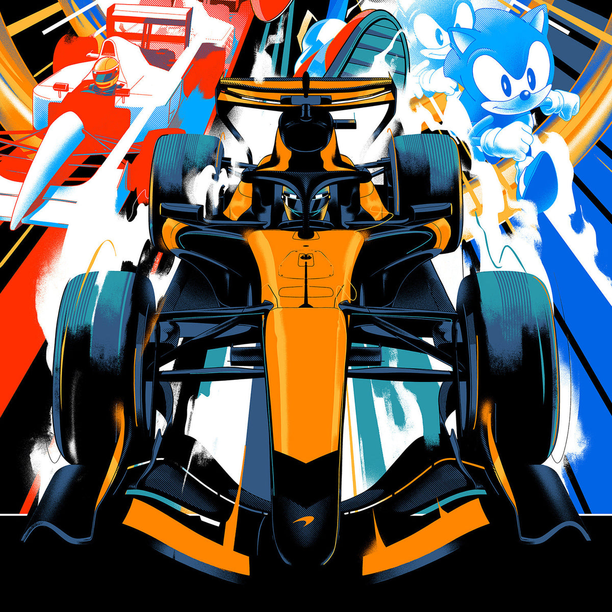 McLaren Racing X Sonic the Hedgehog 1000GP (Art Print)