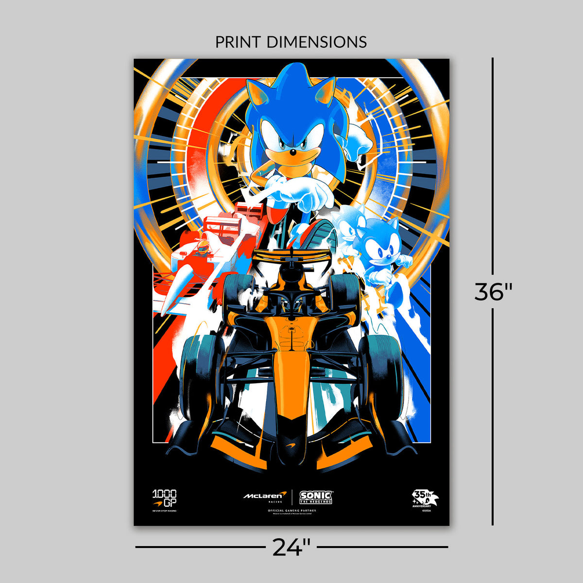 McLaren Racing X Sonic the Hedgehog 1000GP (Art Print)