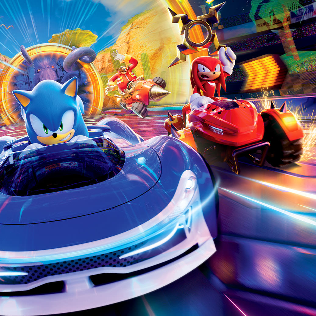 Sonic Racing: CrossWorlds Official Key-Art (Holographic Foil) Sonic the Hedgehog (Art Print)