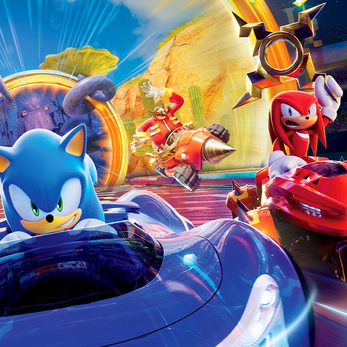 Sonic Racing: CrossWorlds Official Key-Art (Holographic Foil) Sonic the Hedgehog (Art Print)