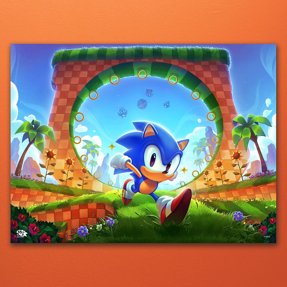 Sonic the Hedgehog: First Loop-de-Loop (Art Print)