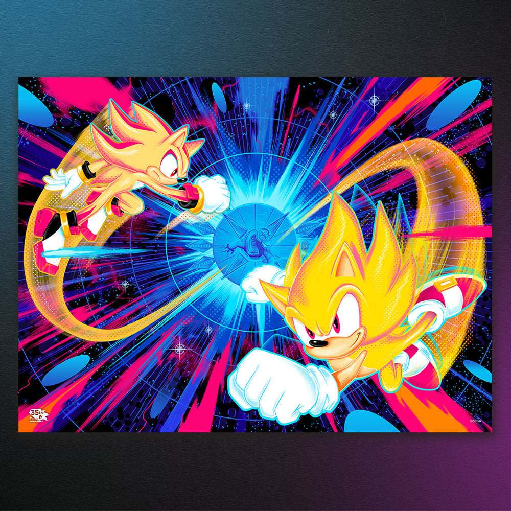 Sonic the Hedgehog: Live and Learn Sonic Shadow (Art Print)