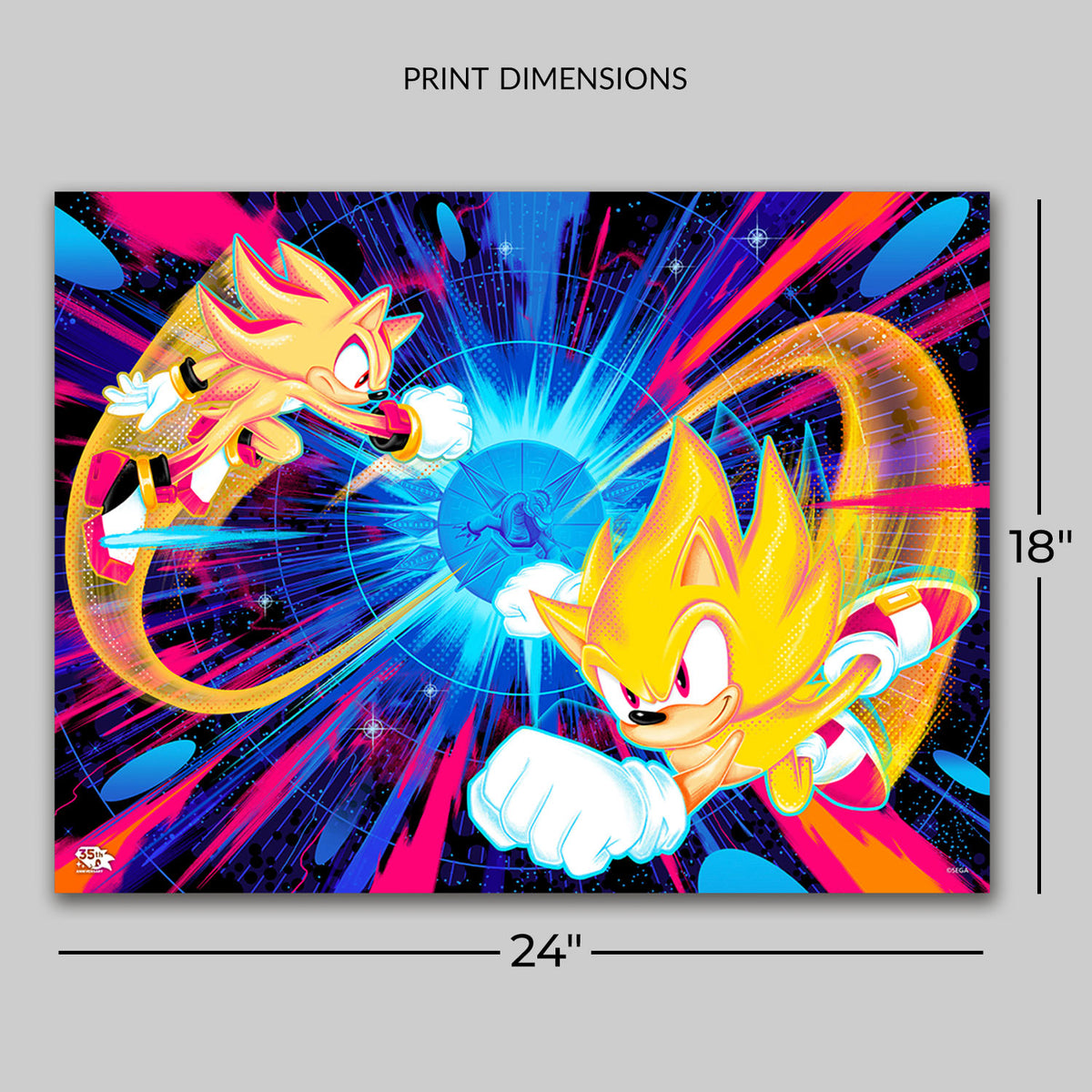 Sonic the Hedgehog: Live and Learn Sonic Shadow (Art Print)