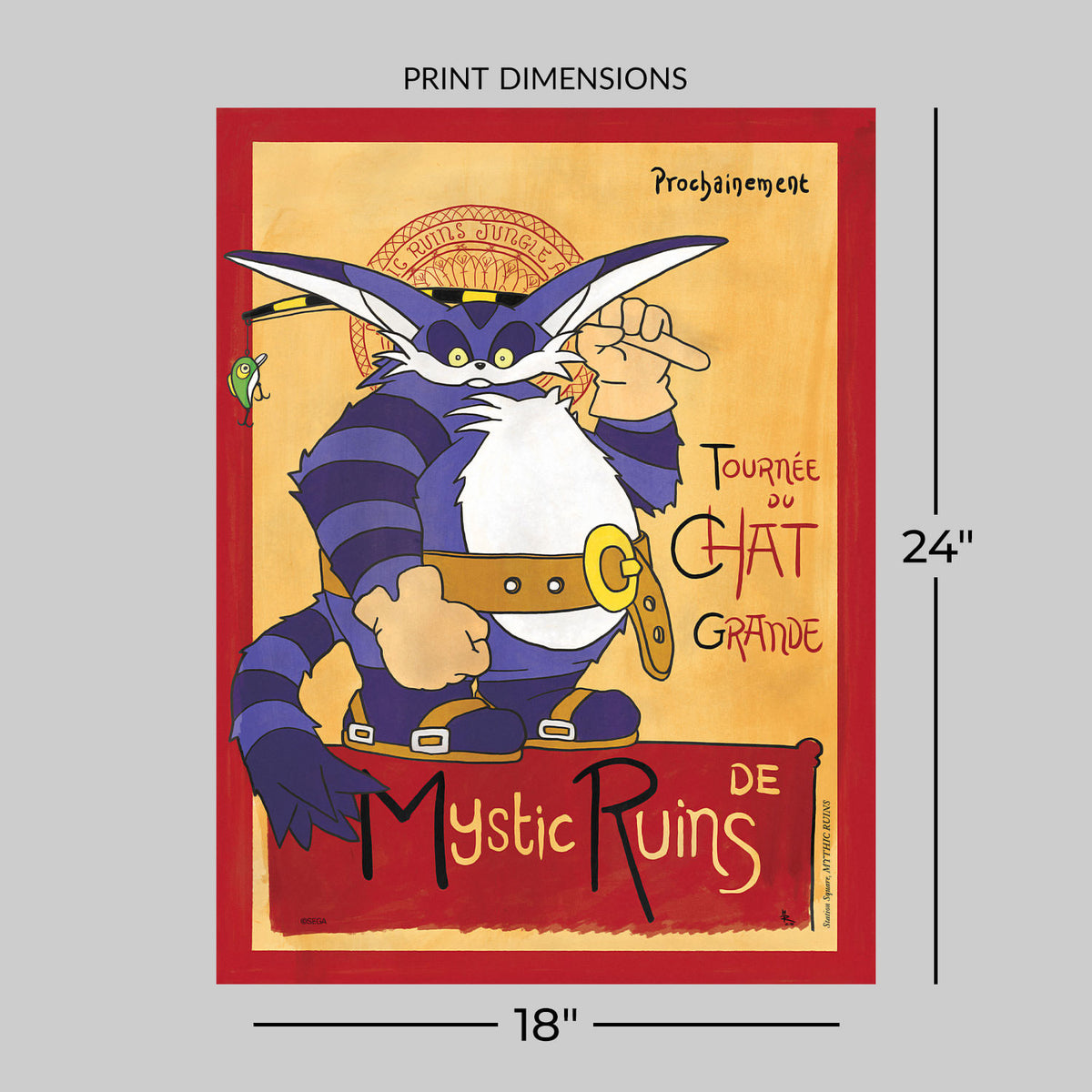 Tournée du Big the Cat Sonic the Hedgehog (Art Print)