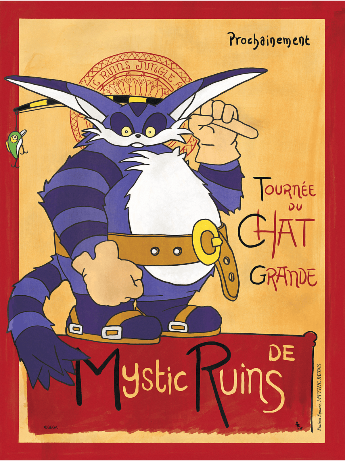 Tournée du Big the Cat Sonic the Hedgehog (Art Print)