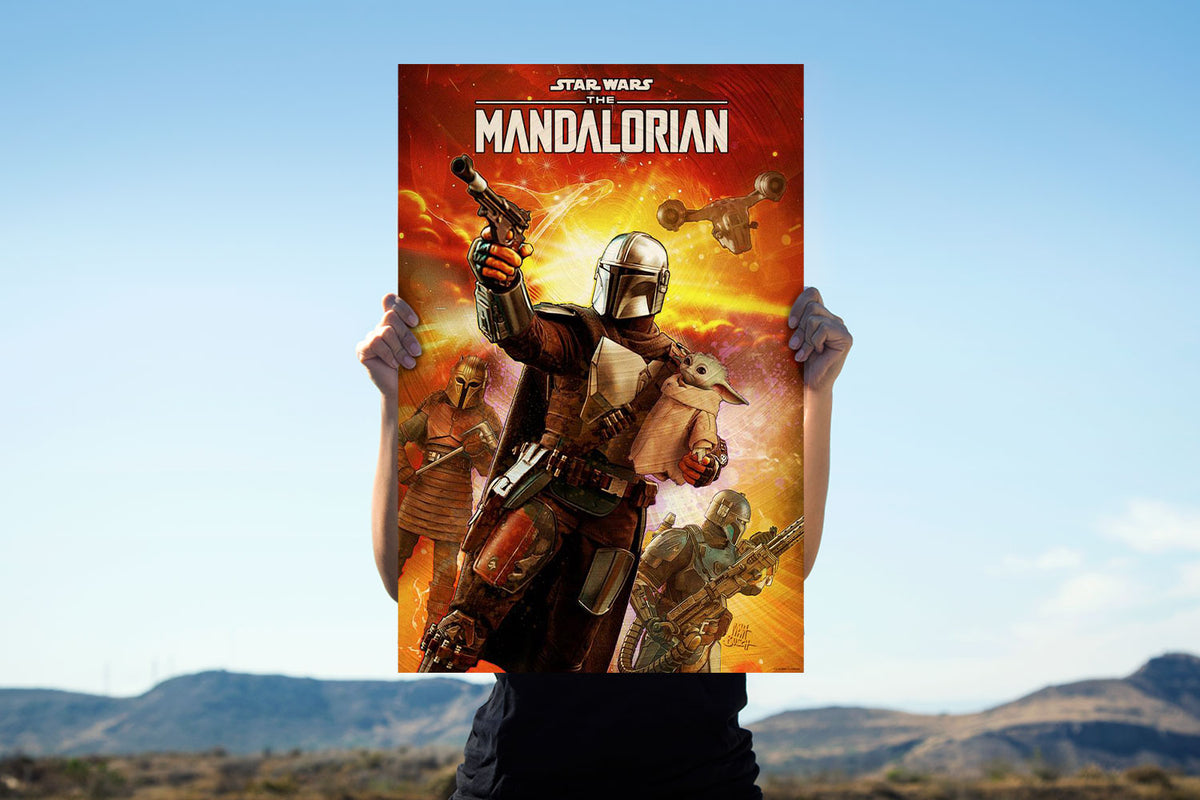 Protector of The Child Star Wars The Mandalorian The Child (Art Print)
