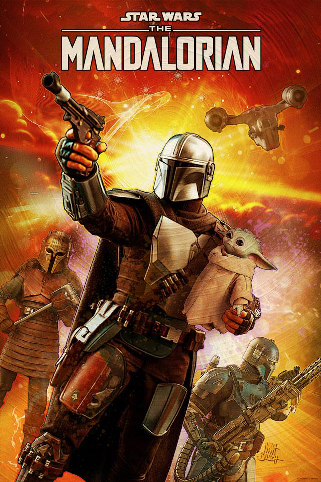 Protector of The Child Star Wars The Mandalorian The Child (Art Print)