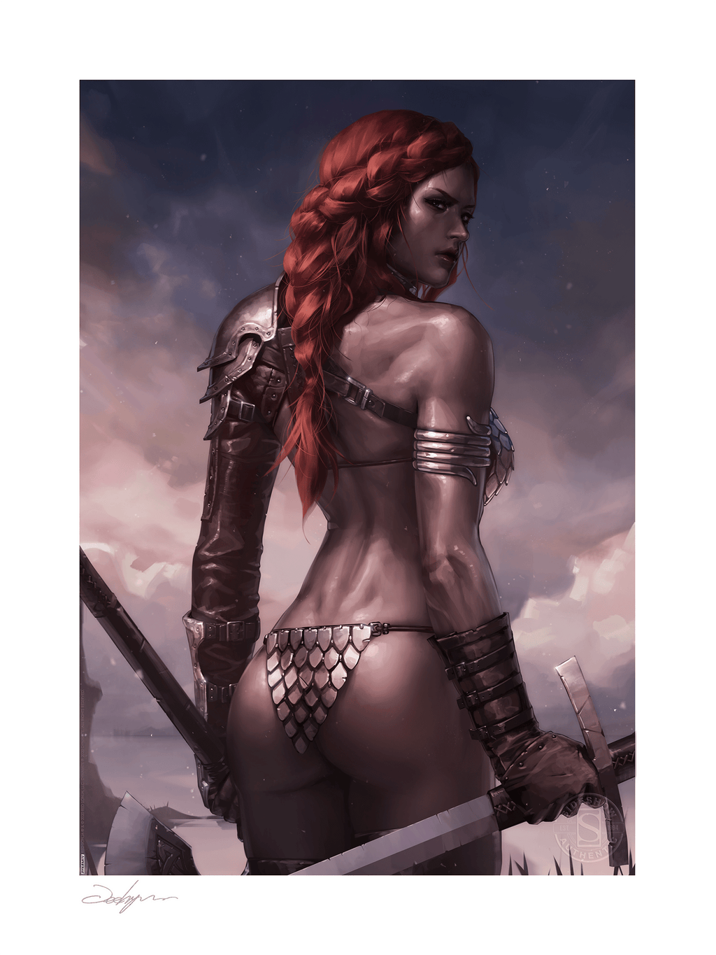 Red Sonja: Birth of the She-Devil (Pre-Battle Version) Dynamite (Art Print)