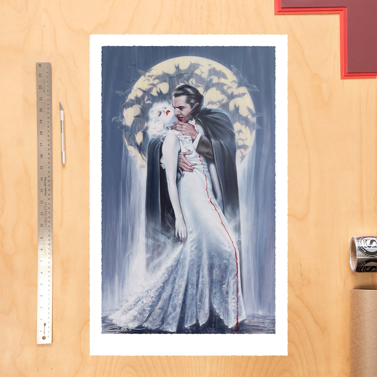 Dracula: The Kiss Universal Monsters Count Dracula Dracula (Art Print)