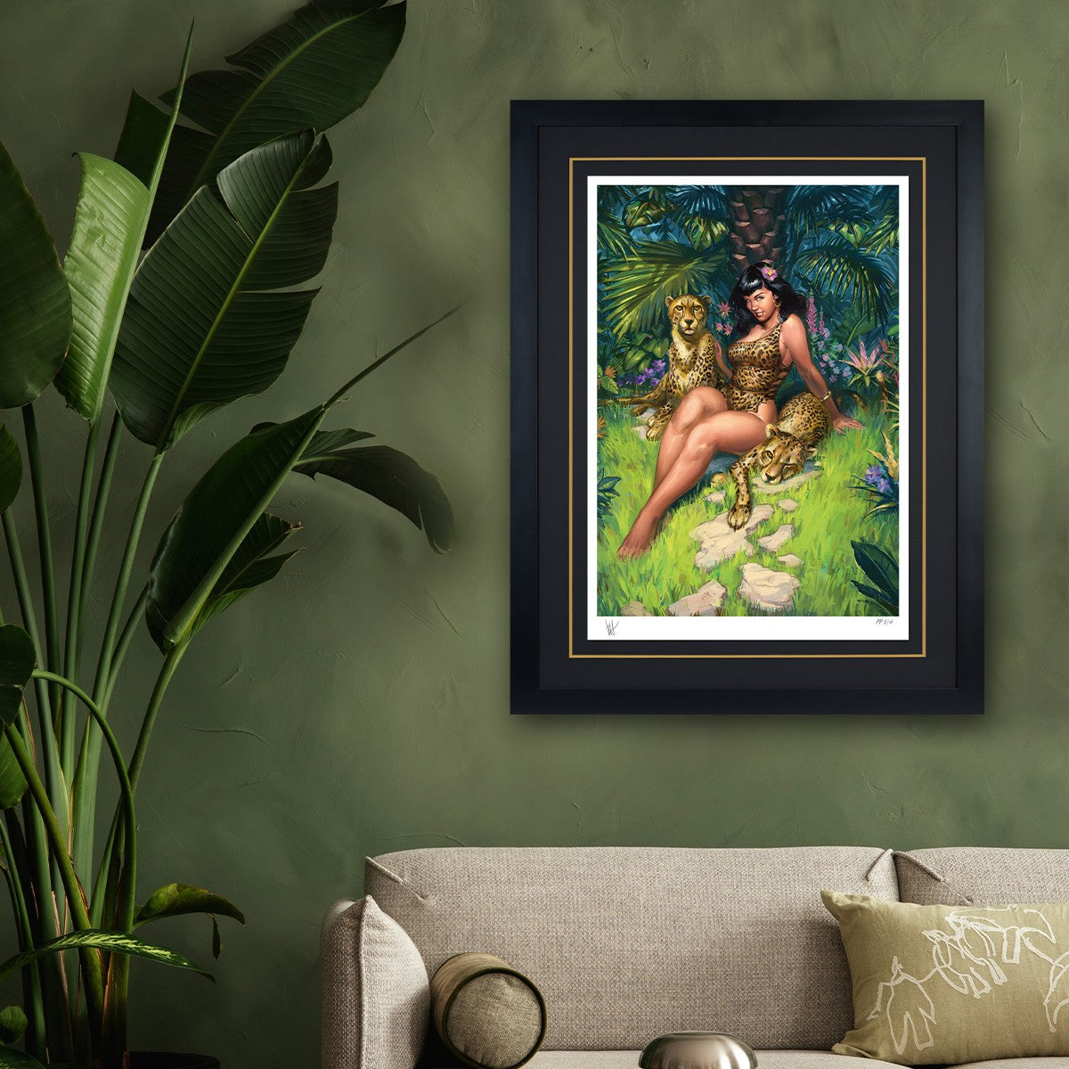 Jungle Bettie Bettie Page (Art Print)