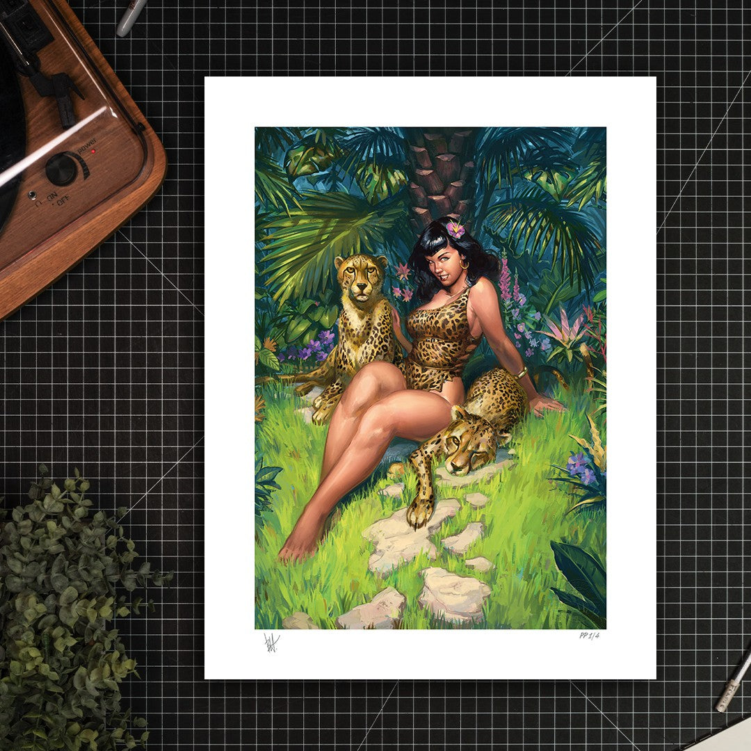 Jungle Bettie Bettie Page (Art Print)