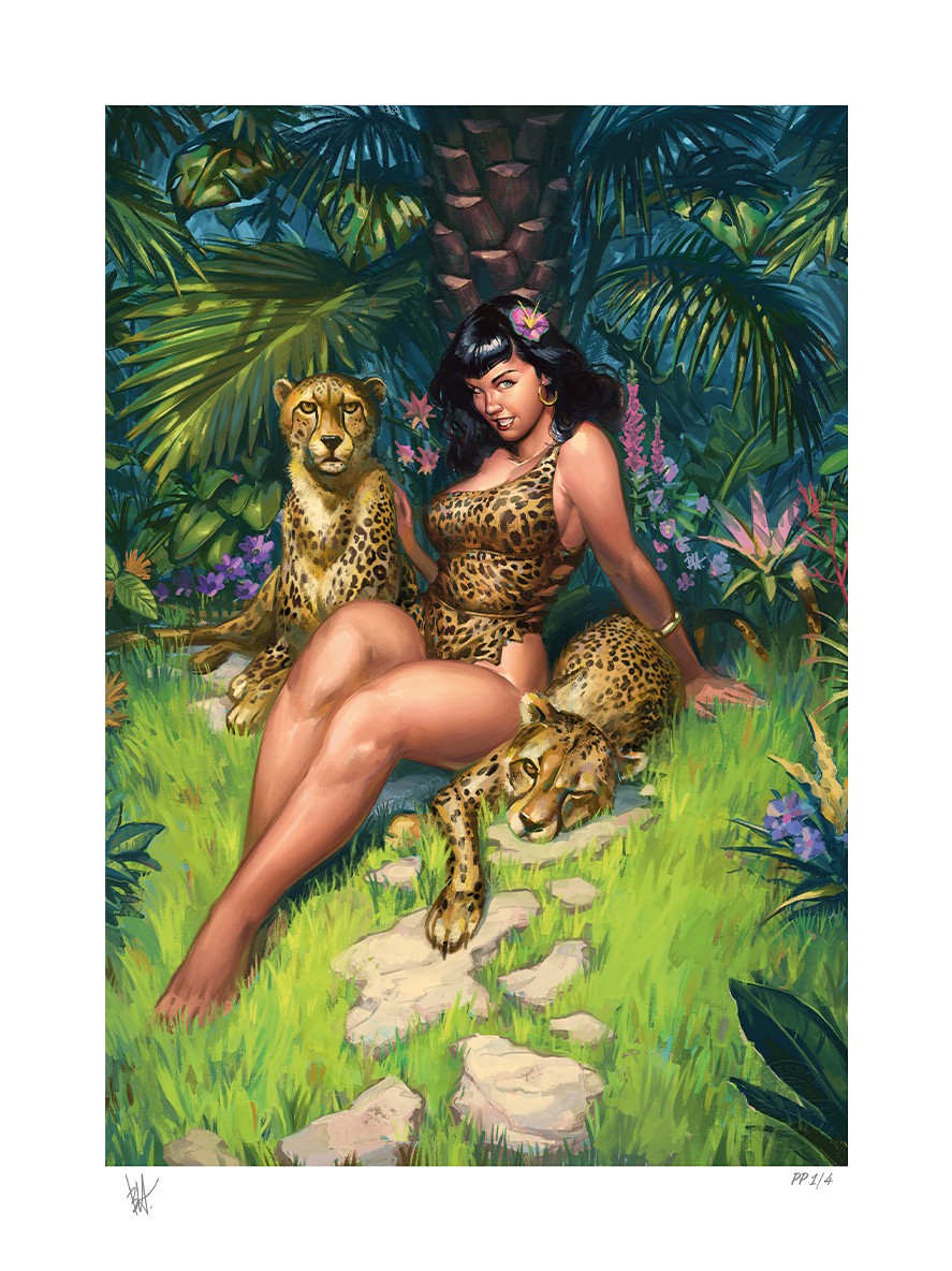 Jungle Bettie Bettie Page (Art Print)
