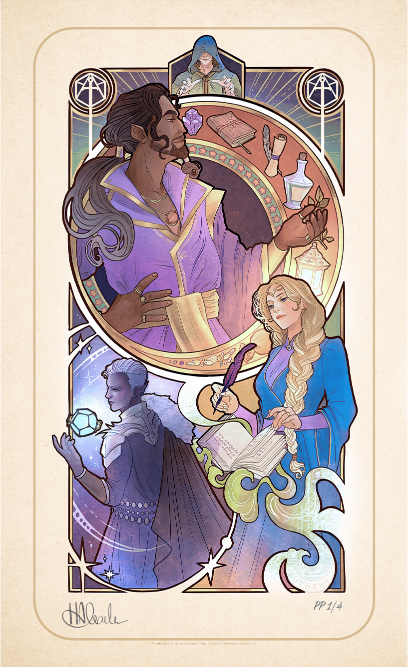 Critical Role 10th Anniversary: Matthew Mercer Essek Thelyss Allura Vysoren (Art Print)
