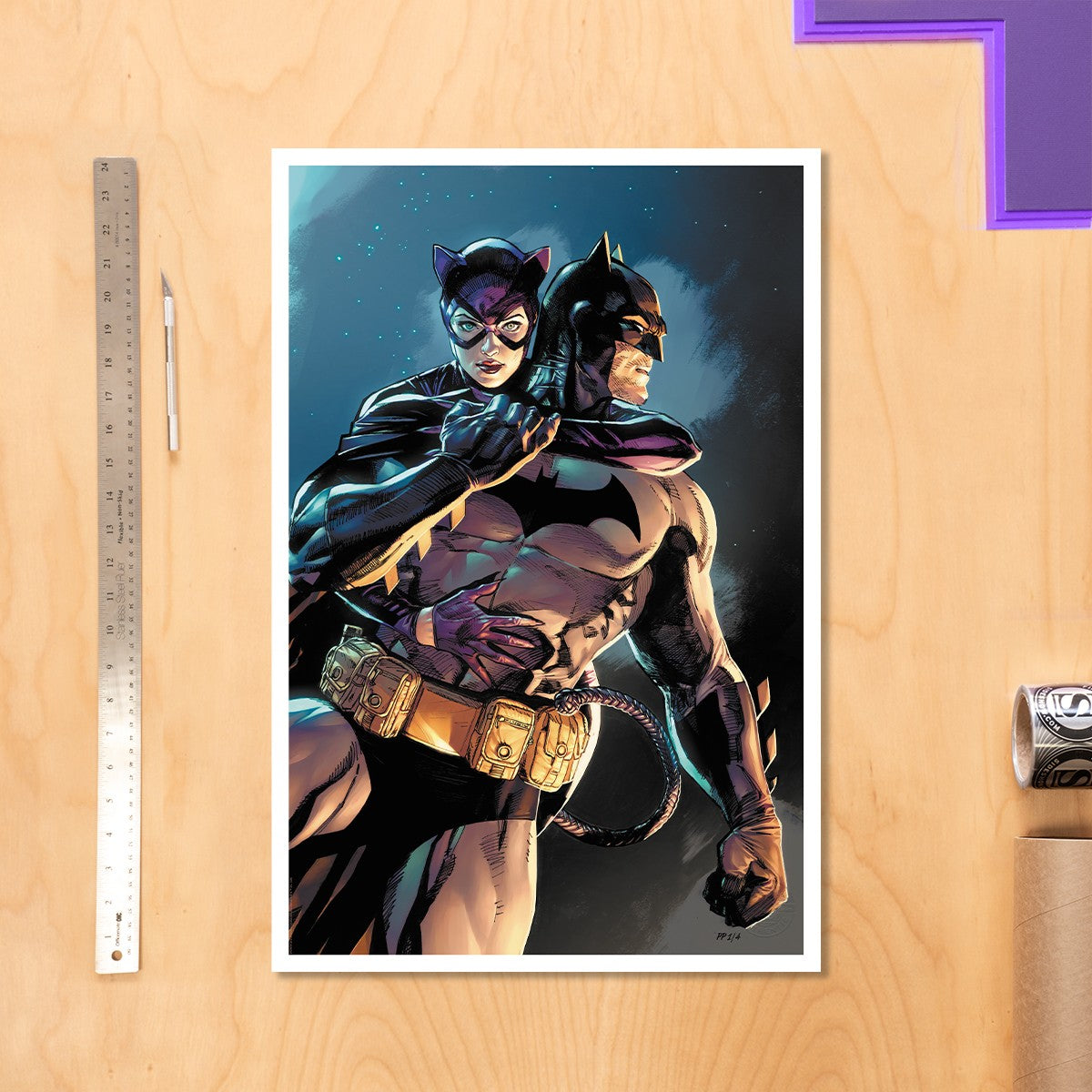 Batman & Catwoman DC (Art Print)