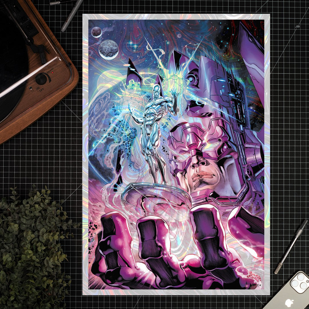 Death of the Silver Surfer Marvel Galactus Silver Surfer (Art Print)