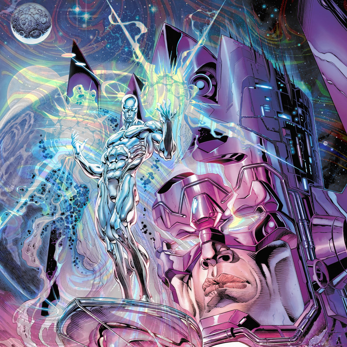 Death of the Silver Surfer Marvel Galactus Silver Surfer (Art Print)