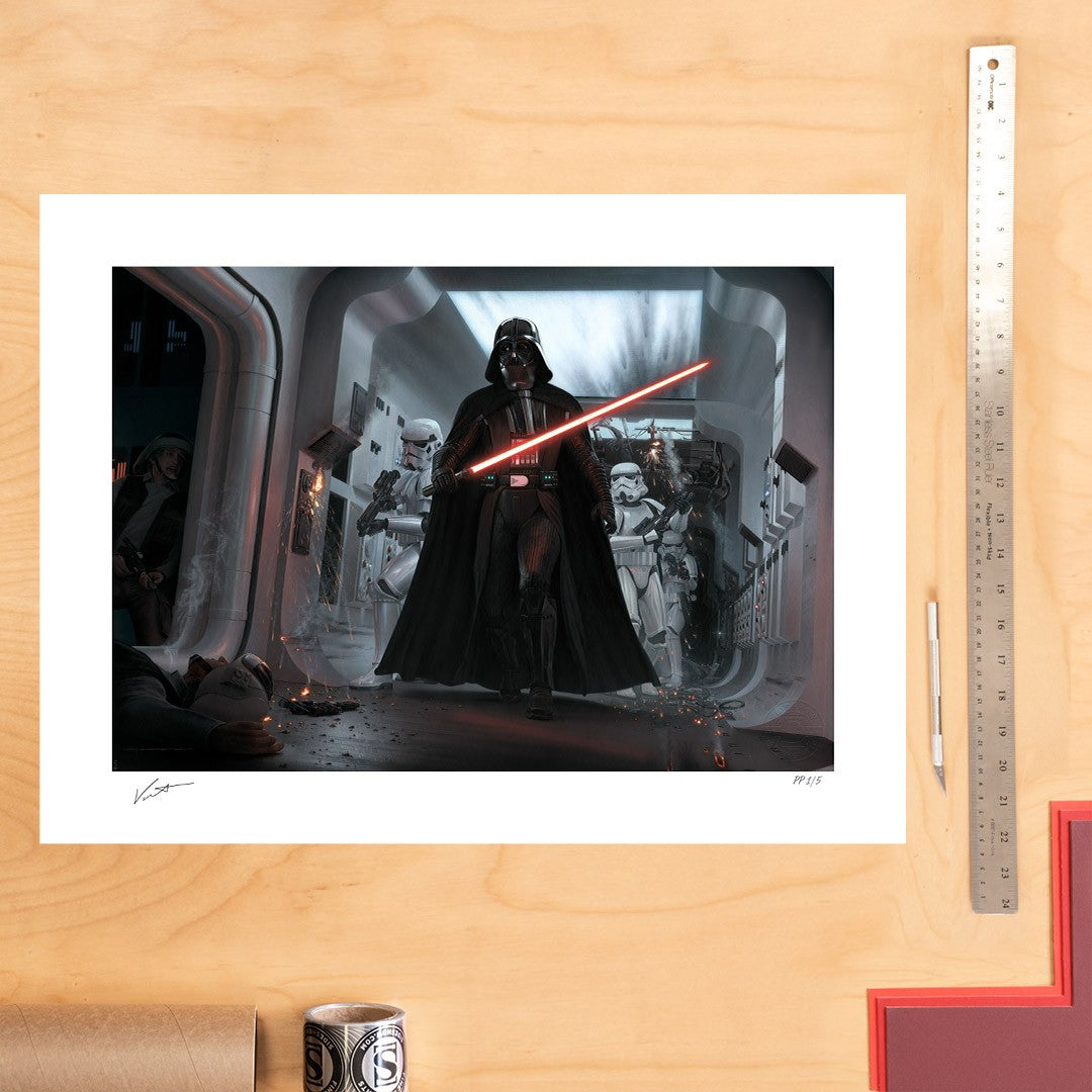 Darth Vader: Assault on Tantive IV Star Wars (Art Print)