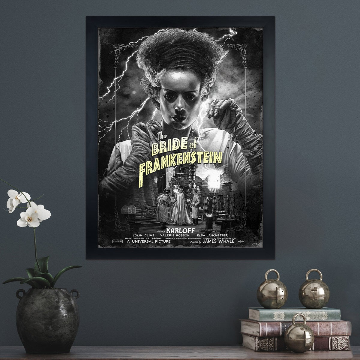 Bride of Frankenstein (Silver Screen) Universal Monsters (Movie Poster)
