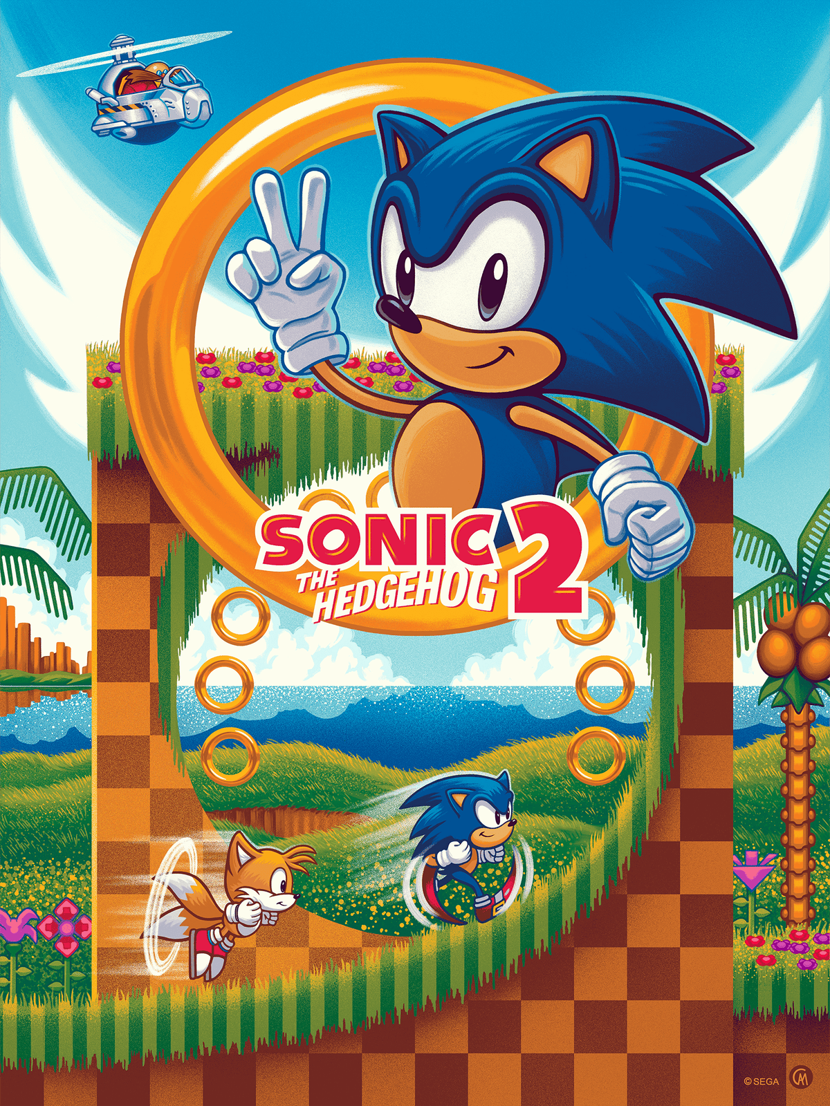 Sonic 2 Sonic the Hedgehog (Art Print)