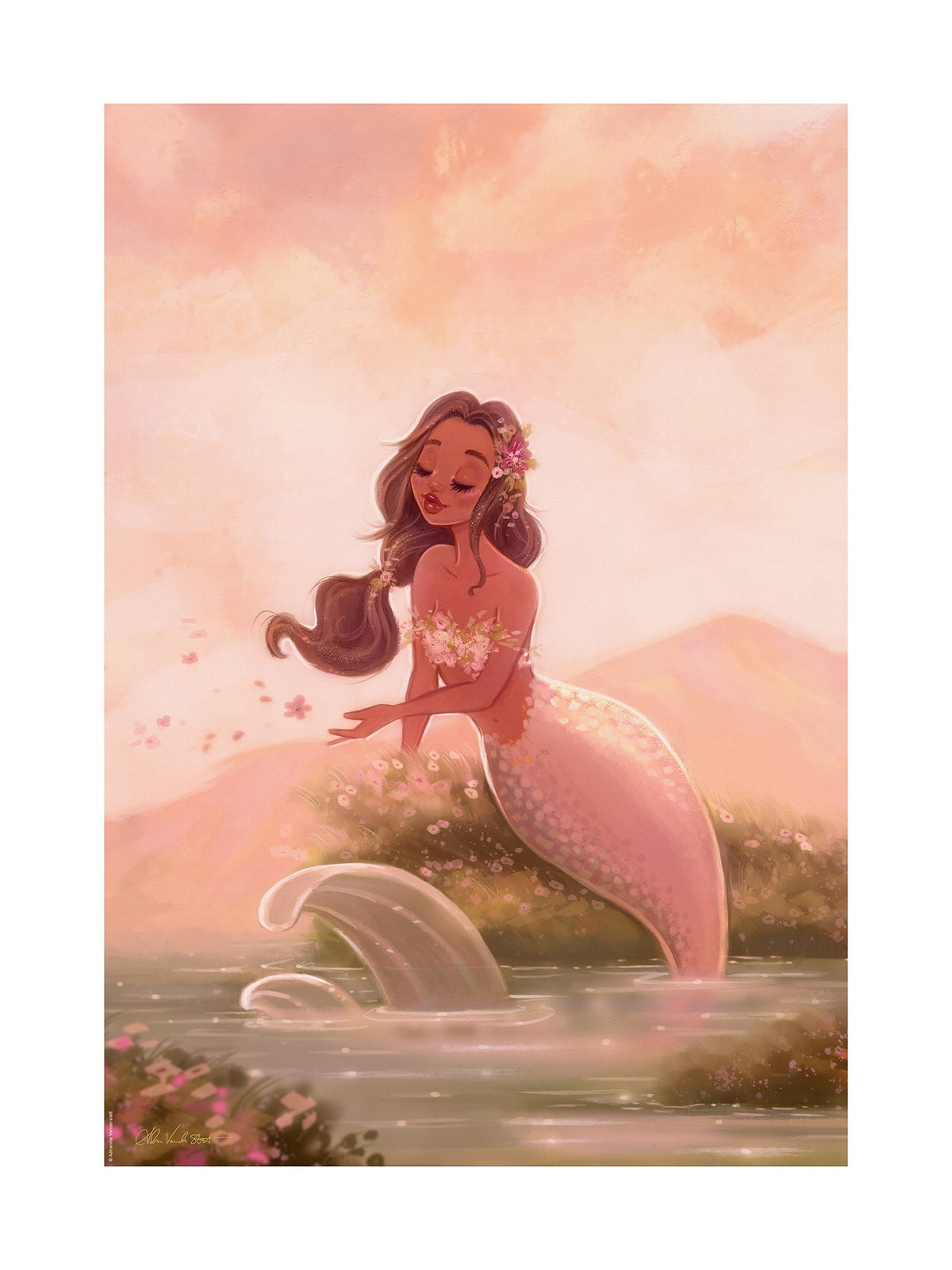 Spring Dreams Adrianna Vanderstelt Mermaid (Art Print)