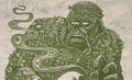 Swamp Thing Linocut on Lokta Paper DC (Art Print)