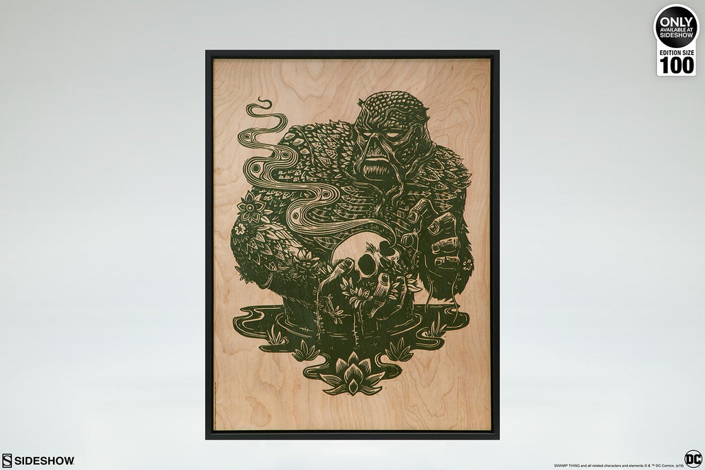Swamp Thing Linocut on Lokta Paper DC (Art Print)