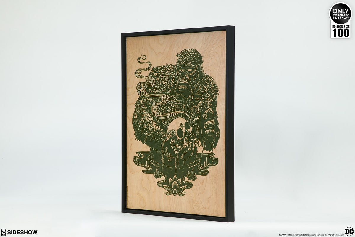 Swamp Thing Linocut on Lokta Paper DC (Art Print)