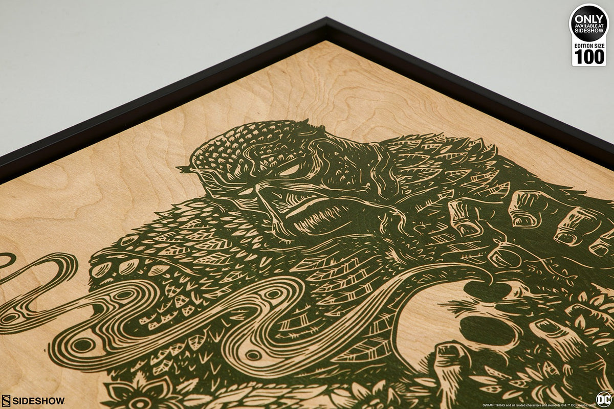 Swamp Thing Linocut on Lokta Paper DC (Art Print)