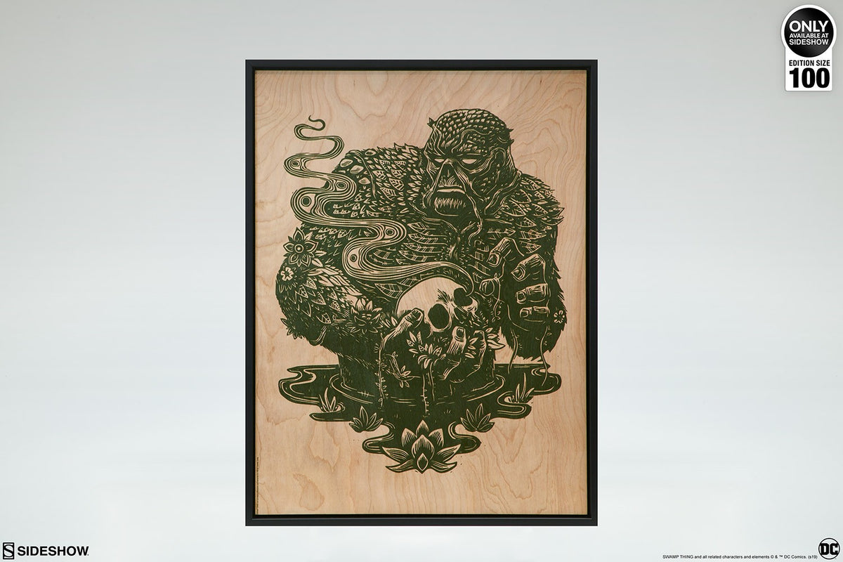 Swamp Thing Linocut on Lokta Paper DC (Art Print)