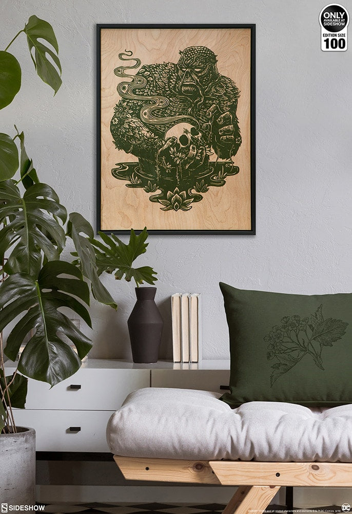 Swamp Thing Linocut on Lokta Paper DC (Art Print)