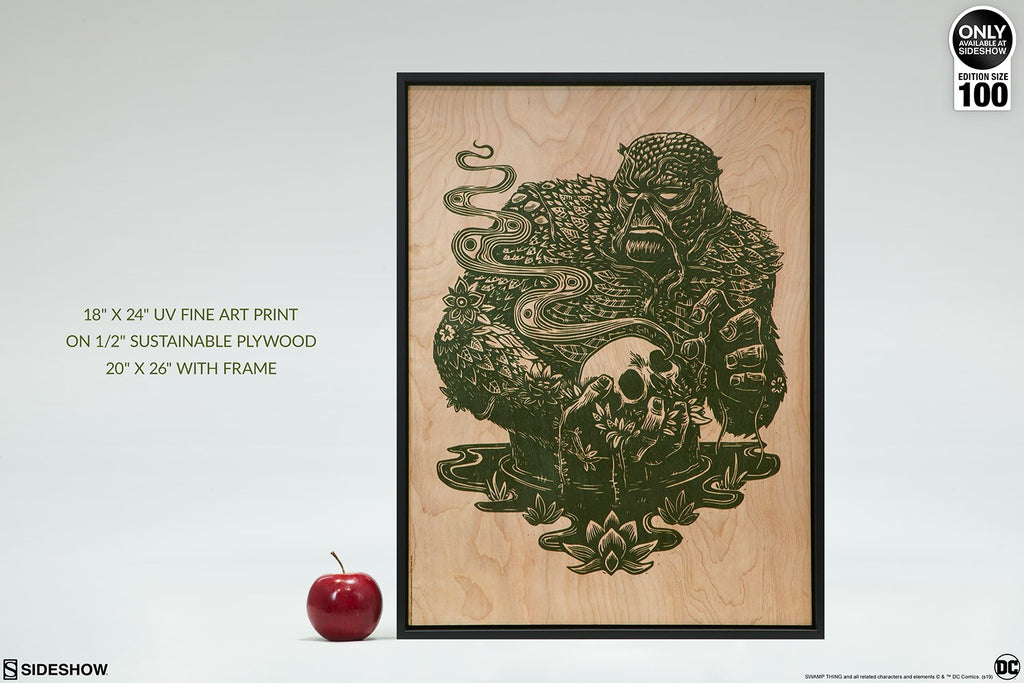 Swamp Thing Linocut on Lokta Paper DC (Art Print)