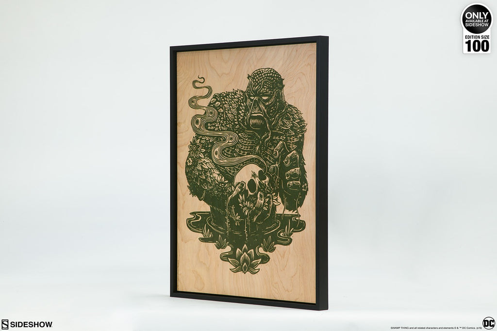 Swamp Thing Linocut on Lokta Paper DC (Art Print)