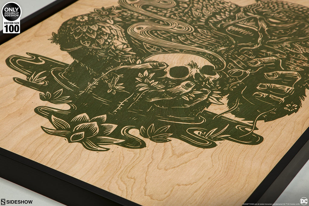 Swamp Thing Linocut on Lokta Paper DC (Art Print)