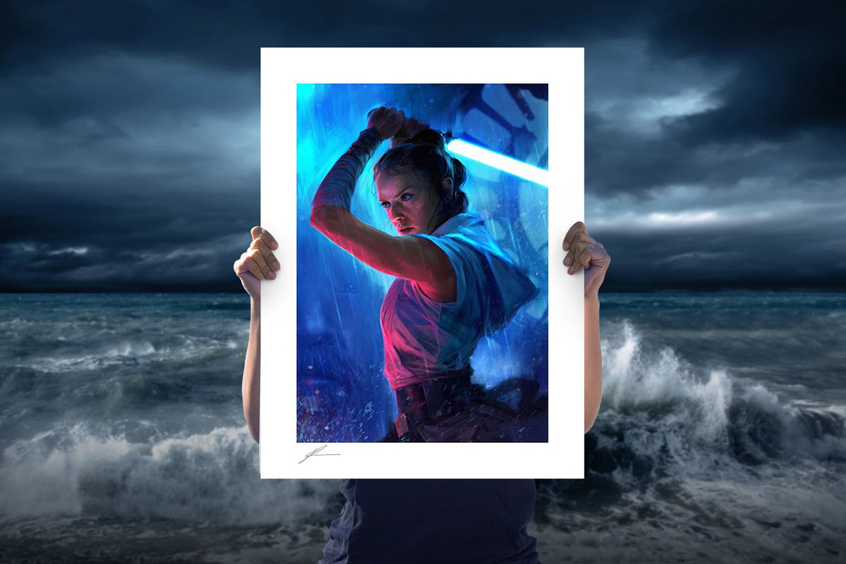 The Duel: Rey Star Wars (Art Print)