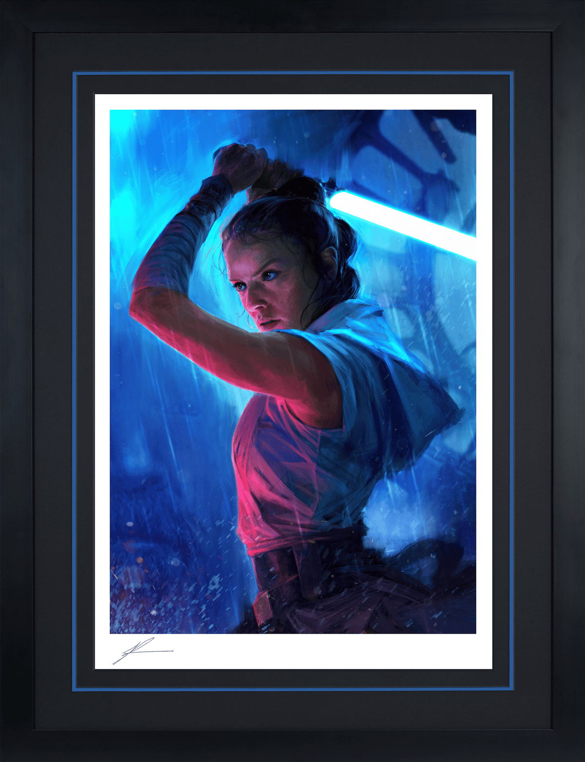 The Duel: Rey Star Wars (Art Print)