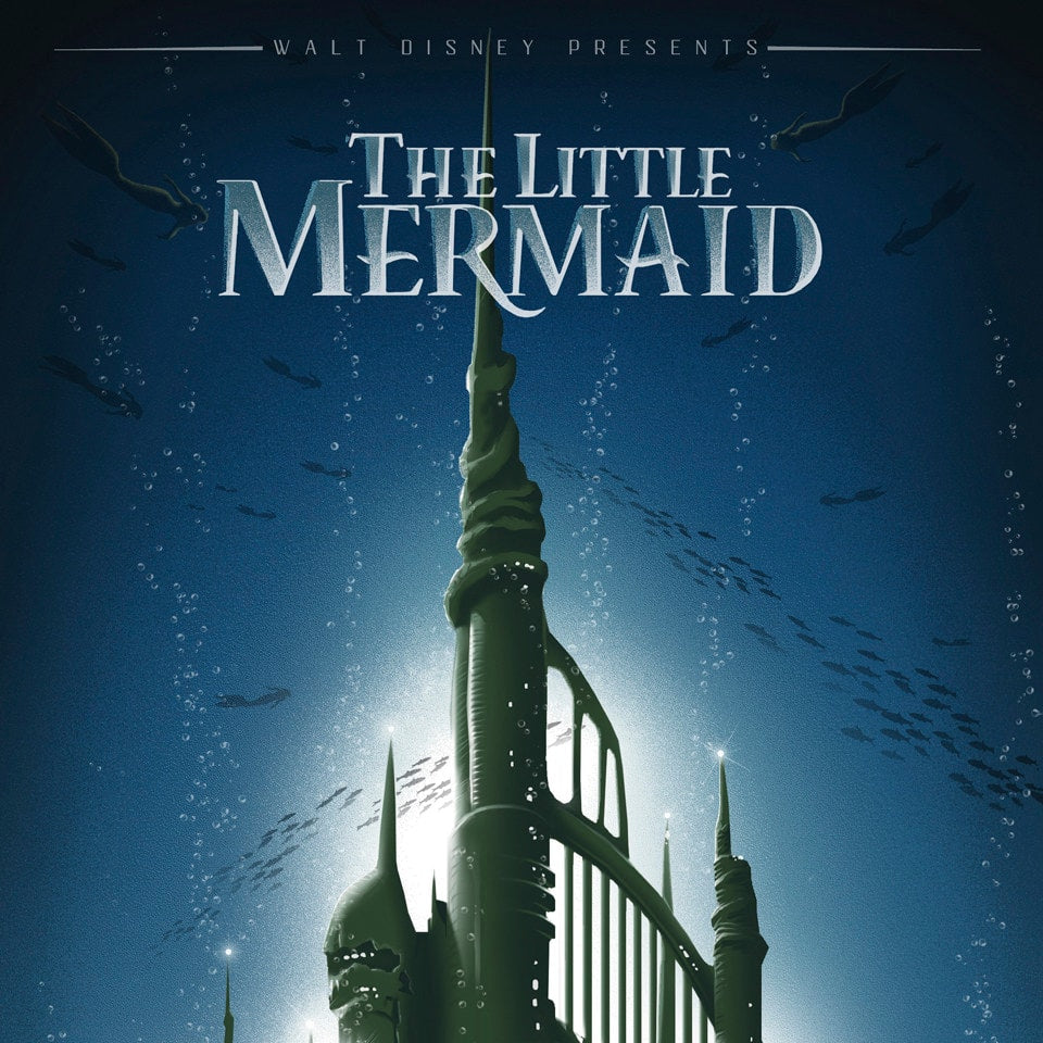 The Little Mermaid Disney Ariel Flounder (Art Print)