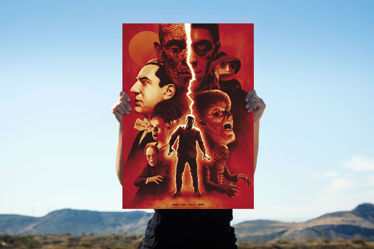 Universal Monsters Variant Dracula Frankenstein (Art Print)