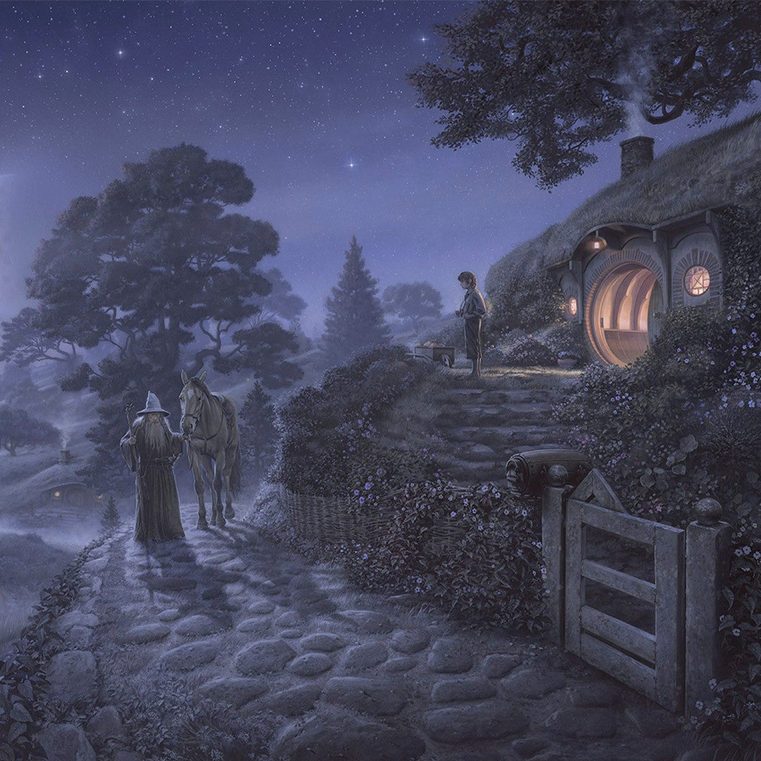 Bag End: Expect Me When You See Me! The Lord of the Rings Frodo Baggins Gandalf (Art Print)