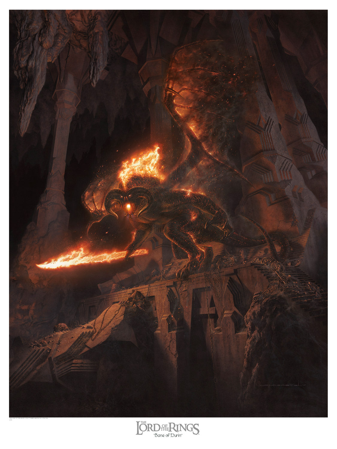 Bane of Durin The Lord of the Rings Balrog (Art Print)