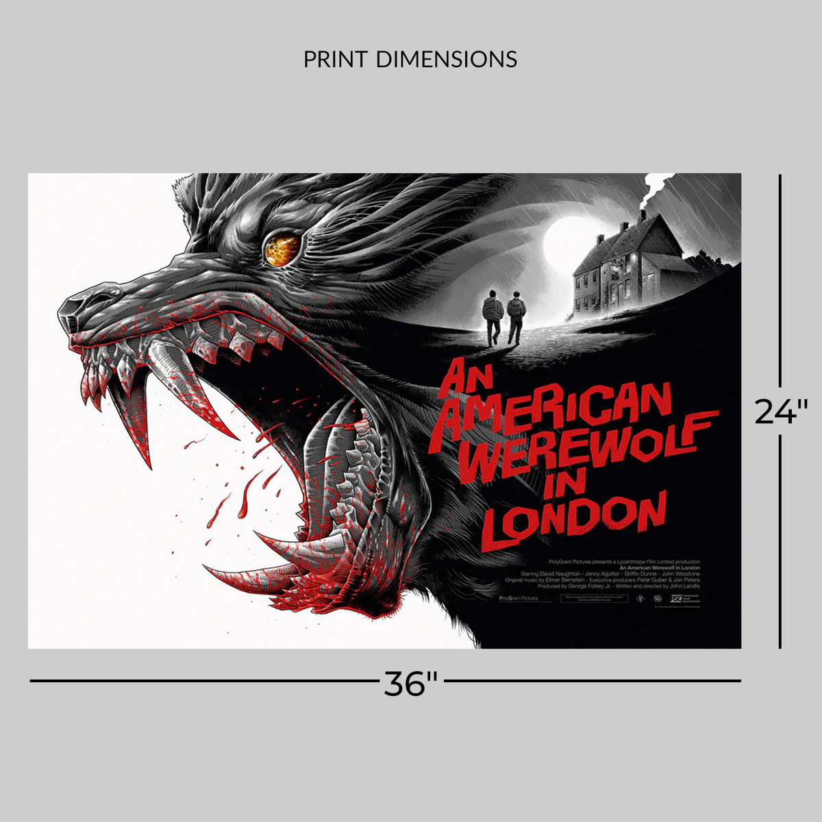 An American Werewolf in London by Luke Preece (Movie Poster)