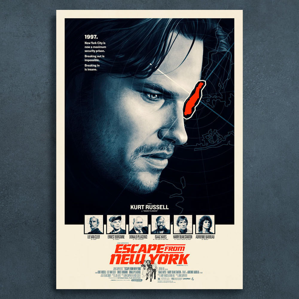 Escape from New York Snake Plissken (Movie Poster)
