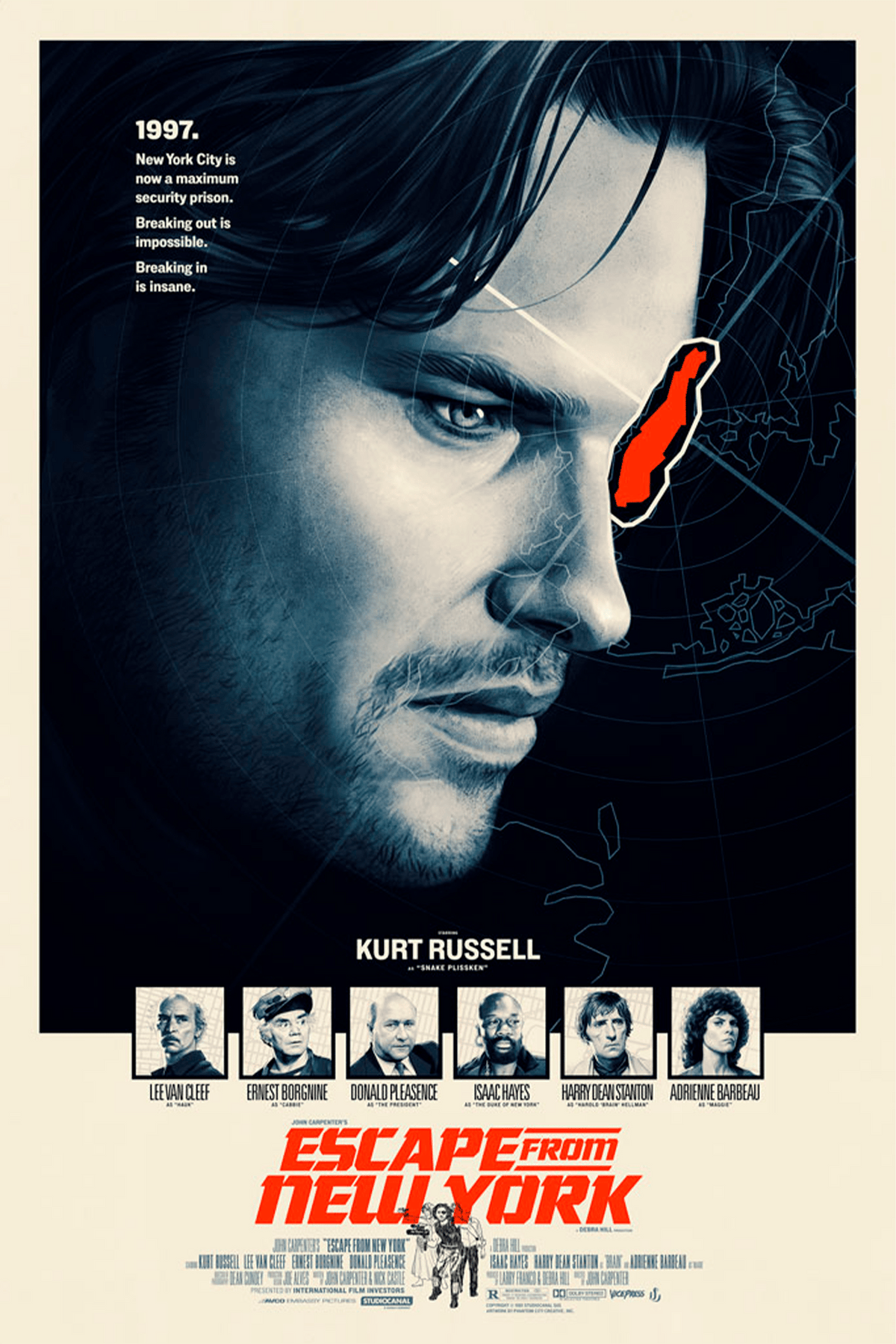 Escape from New York Snake Plissken (Movie Poster)