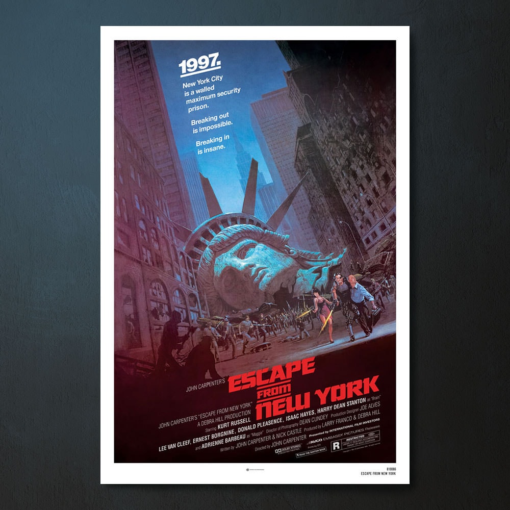 Escape From New York Theatrical Key Art (One Sheet) Snake Plissken (Movie Poster)